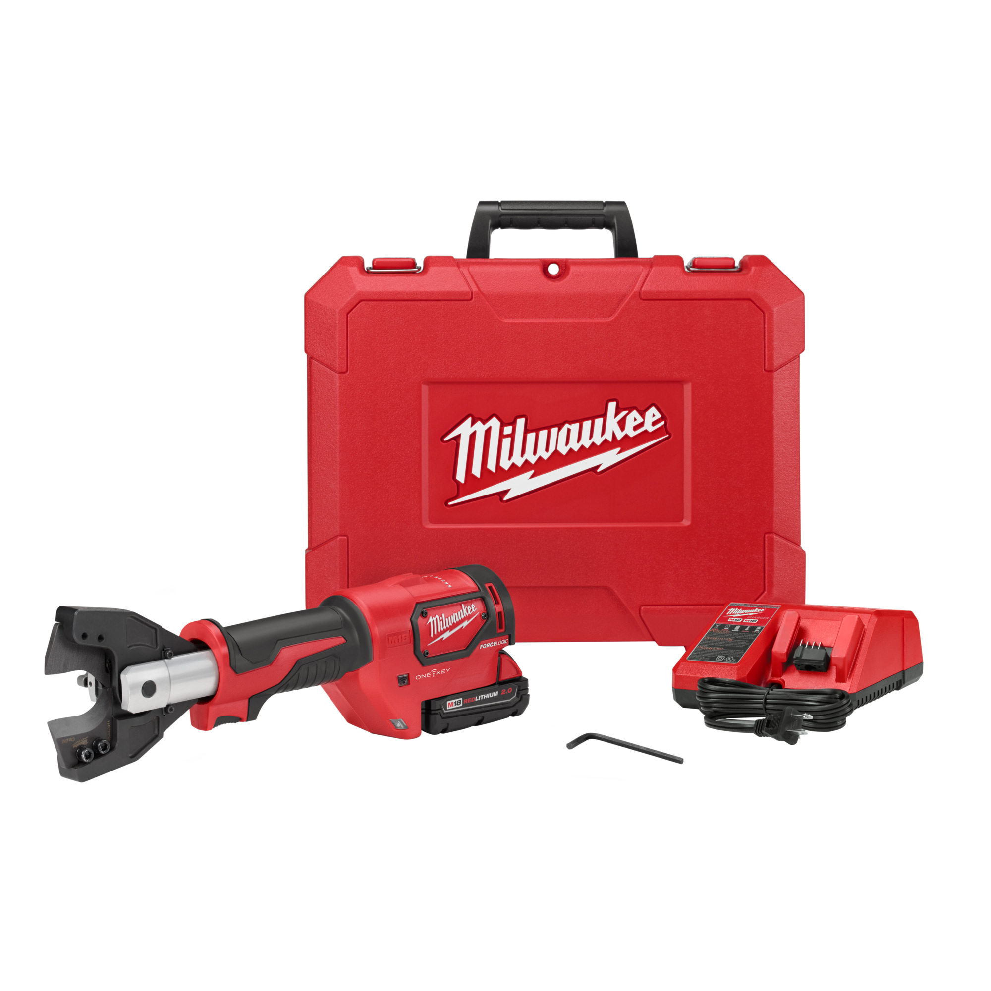 Milwaukee M18 Cordless FORCE LOGIC Cable Cutter Kit with 750 MCM Cu/Al Jaws, 1 Battery, Model# 2672-21